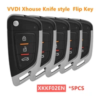 10pcslot xhorse universal remote car key with 3 buttons for vvdi key toolvvdi2 xkkf02en knife style flip vvdi wire remote key