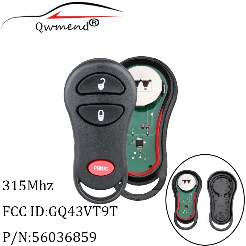 Брелок для Jeep Grand Cherokee 3 кнопки без ключа 2000 2001 2002 2003 2004 ключ GQ43VT9T 315 МГц|keyless jeep|fob key3