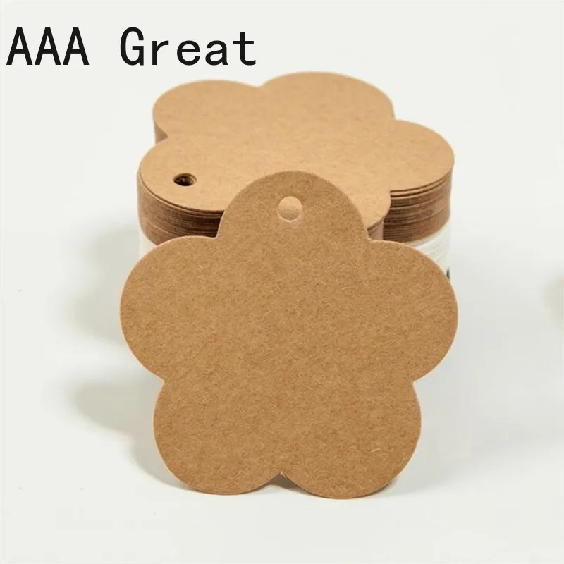 100 шт./лот подарочные бирки из крафт бумаги подвесные ручной работы ценники