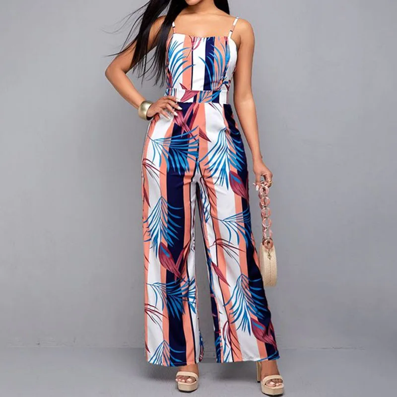 

Комбинезон женский на бретелях-спагетти, без рукавов