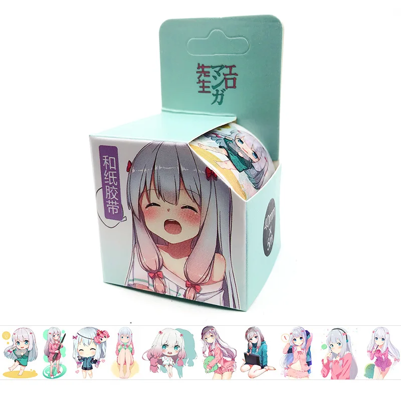 

10 boxes/lot Anime Eromanga Sensei masking tapes TOY Yamada Elf Senjyu Muramasa Washi Tape Paper Hand account stickers 5M