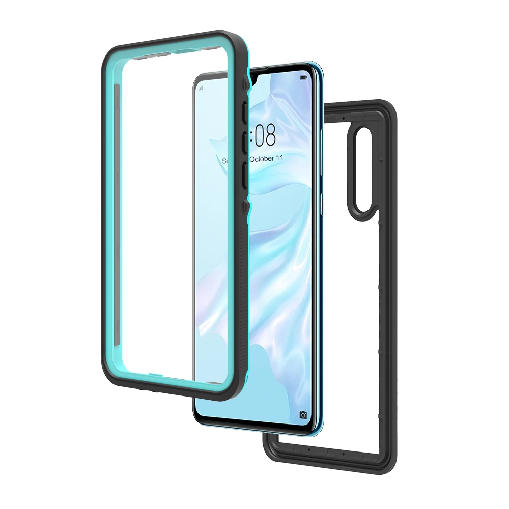 Для huawei P30 Pro Чехол IP68 Водонепроницаемый двухслойный PC + TPU 360 градусов защитный