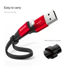 Оригинальный usb-кабель Lightning, короткий, 20 см, для iPhone 11, xs, xr, 8, 7, 6s plus, 5c, se, apple, ipad, зарядное устройство, 2 А, для быстрой зарядки и передачи данных, 8 контактов