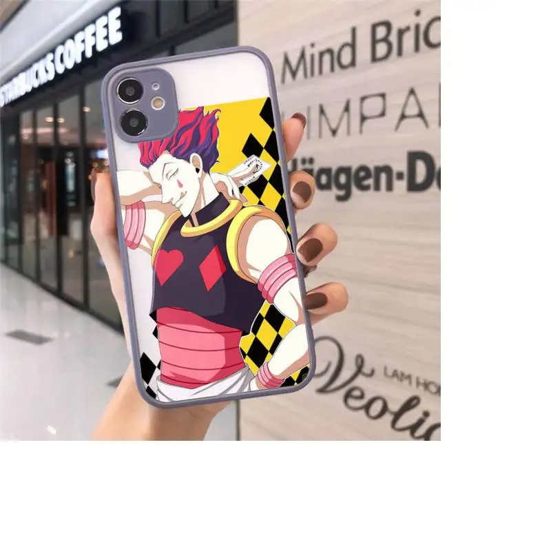

Hisoka Anime Hunter X hunter Phone Cases matte transparent For iphone 7 8 11 12 plus mini x xs xr pro max luxury brand cover