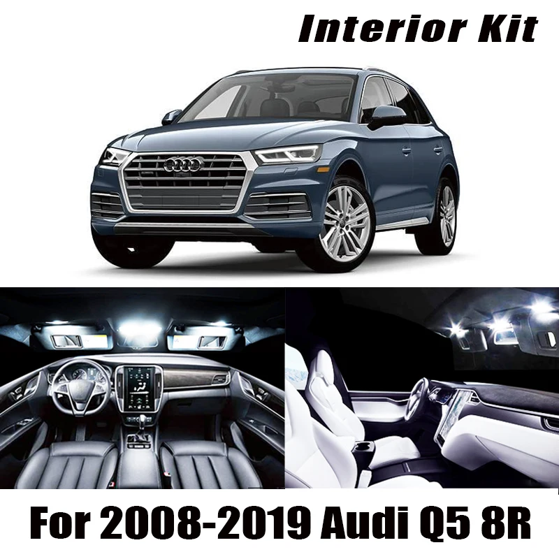 Комплект ламп для салона автомобиля светодиодный Белый свет 14x без ошибок Audi Q5 8R