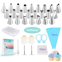 cake decorating tip sets 134pcs140pcs145pcs pastry bag confectionery accessories nozzle stainless cream cake baking tools