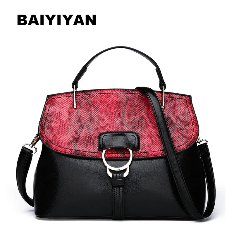 

New Women's PU Leather Tote Bag Fashion Hasp Handbags Ladies Pattern Shoulder Bag Casual Messenger Bags
