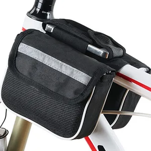 bicycle front beam bag universal mountain bicycle bag mobile phone bag upper tube bag saddle tail rear bag cycling accessories free global shipping