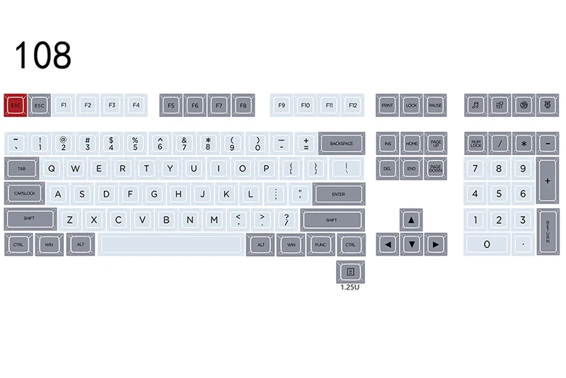 XDAS granite 108 Гранит XDAS профиль keycap 108/148 сублимированный краситель filco/DUCK/Ikbc MX Переключатель механическая клавиатура keycap, только keycaps - Цвет: XDAS granite 108