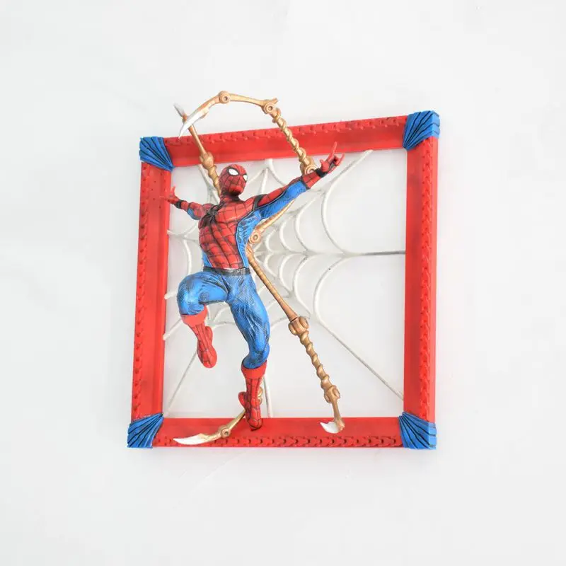 

Marvel Avengers Spiderman PVC Figure Statue Photo frame Spider Man Action Figure Collectible Model Toy 37cm