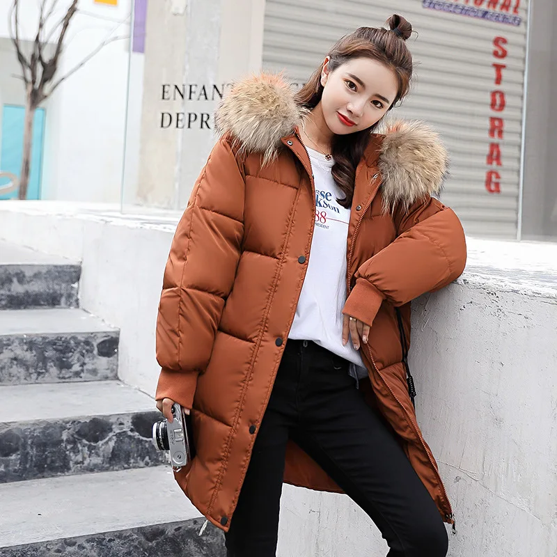 

Coat Jacket Hooded Winter Jacket Women Parkas 2019 New Women's Jacket Fur Collar Outerwear Female Plus Size Coats