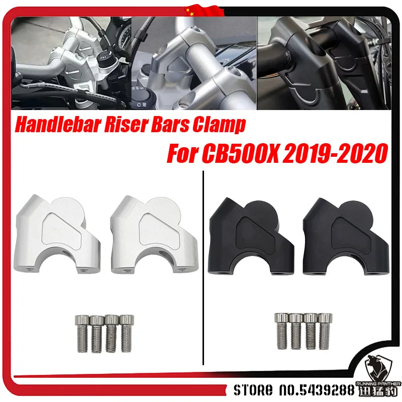 

Black and Sliver Motorcycle Handlebar Riser 28MM Drag Handle Bar Clamp Extend Adapter For Honda CB500X 2019 2020 CB 500 X cb500x