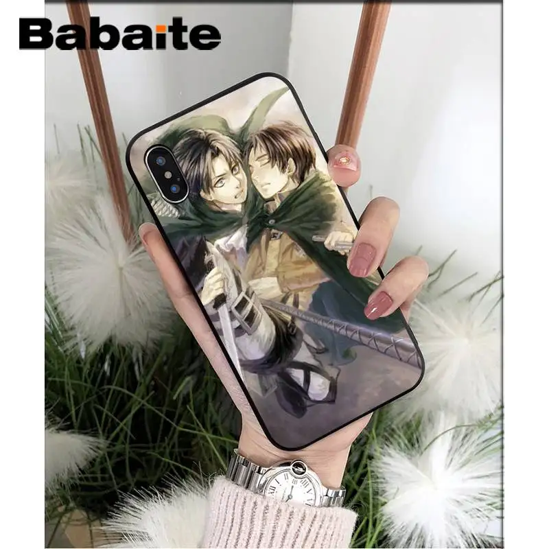 A10 Babaite атака на Титанов аниме Япония черный мягкий чехол для телефона iPhone 8 7 6 6S Plus X XS MAX 5 5S SE XR 11 11pro 11promax - Цвет: A10