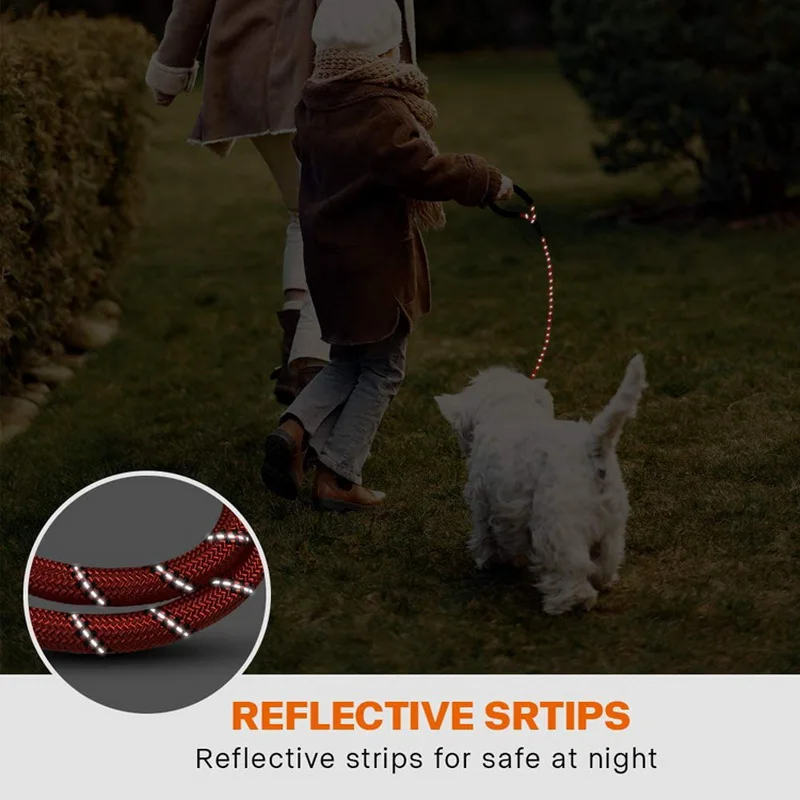 Поводок для собак средних и крупных прочный тренировочный поводок больших