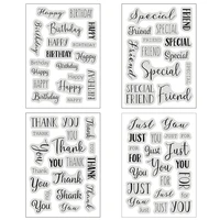 2022 happy birthday special letters transparent clear silicone rubber stamps seal for diy scrapbooking photo album sheets mould
