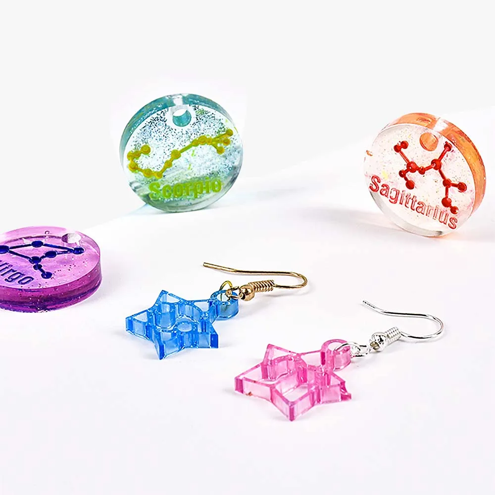 

Twelve Constellations Pendant Drop Silicone Mold Crystal Epoxy Resin Molds DIY Craft Jewelry Making Transparent Mould