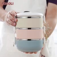 gradient color japanese lunch box thermal for food bento box stainless steel lunchbox for kids portable picnic food container