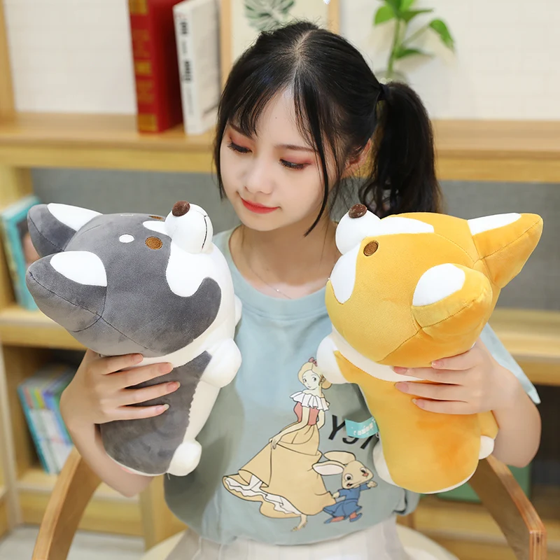 Мягкая милая игрушка плюшевые мультяшные животные Корги из Японии, плюшевая собака Шиба Ину, куклы объятий, наполненные розовые жопки, смешная подушка для детского подарка.