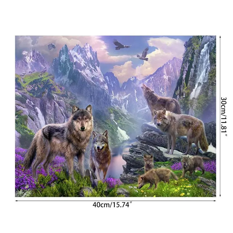 

DIY 5D Diamant Peinture Point De Croix Broderie Diamond Painting Kits Salon Chambre Dcoration Autocollant muralloup(16X12inch/