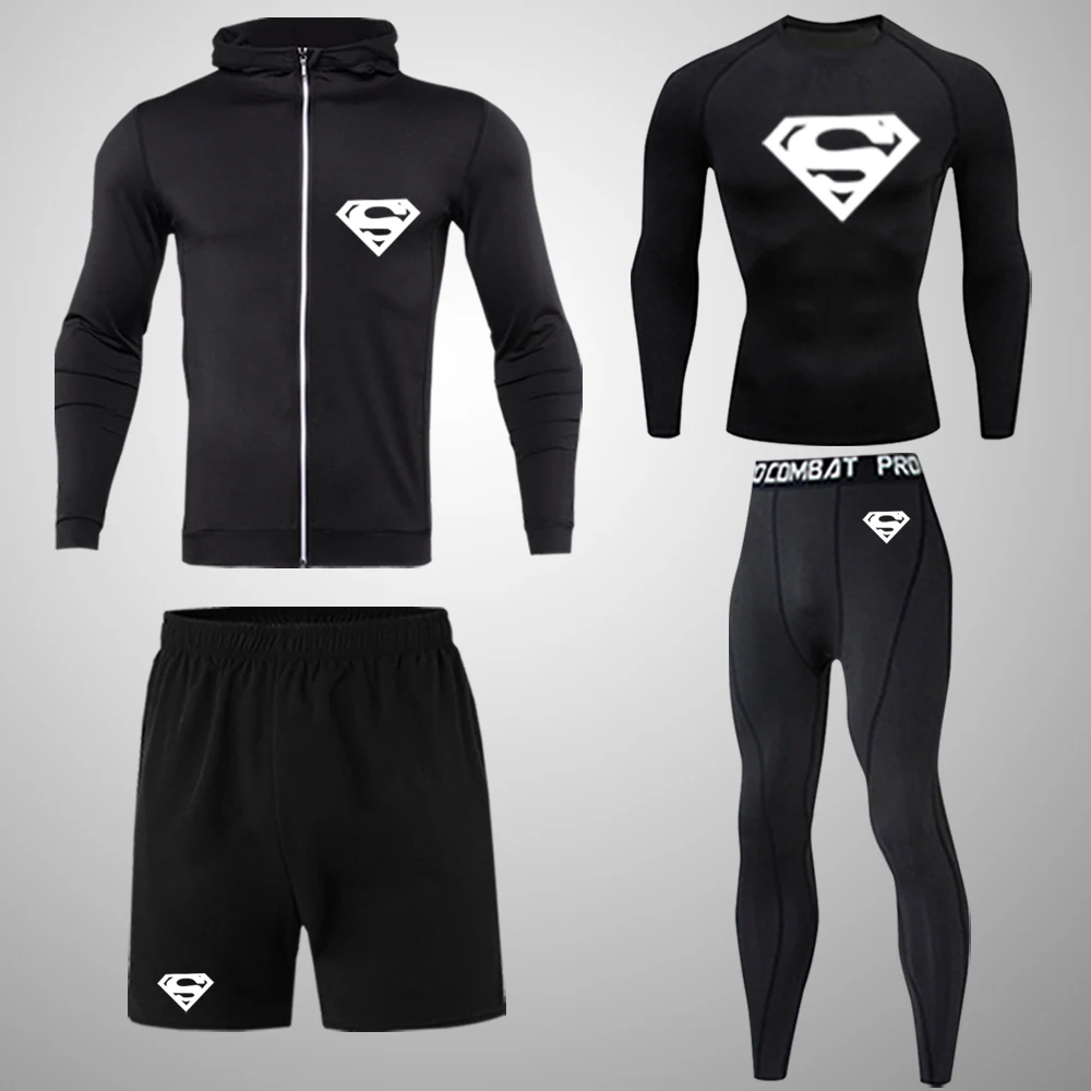 Compressed men sportswear long-sleeved trousers quick-drying running suit high-quality warm clothes jogging training sportswear