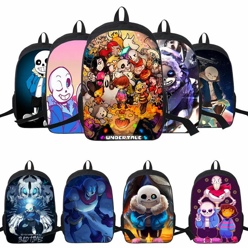 Игровой рюкзак Undertale Sans Papyrus повседневный Многофункциональный для ноутбука