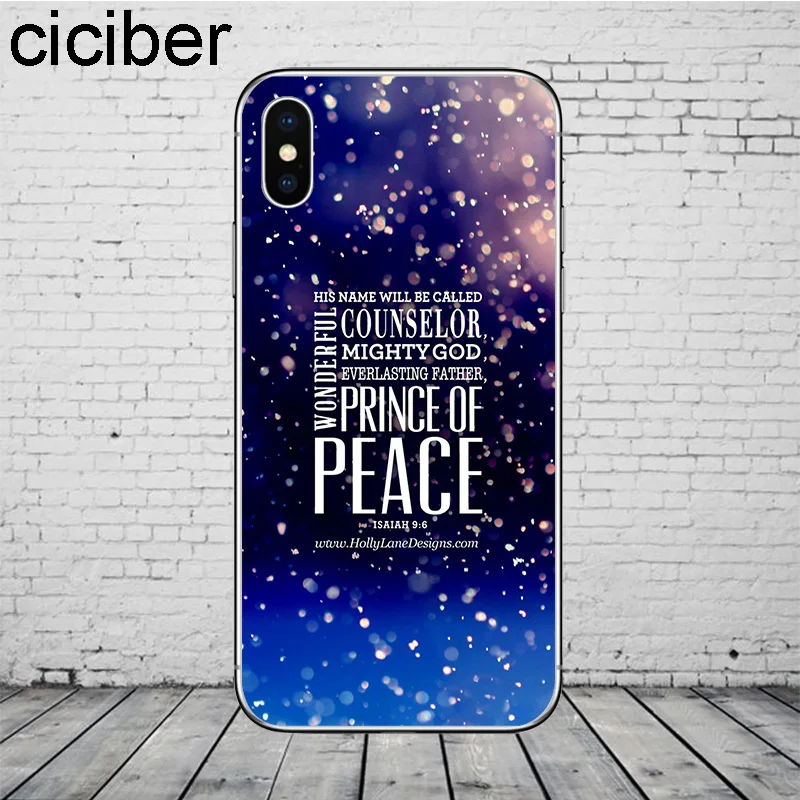 Чехол ciciber с изображением Библии Иисуса Кристиана для iPhone 11 Pro Max чехол телефона 7 8