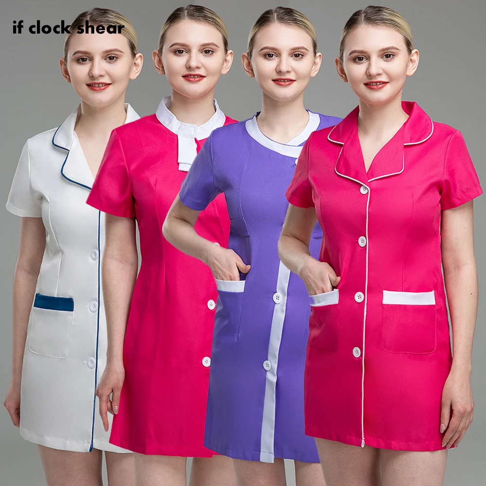 

Spa Uniforms Beauty Salon Robe White Coats Experimental Surgery Work Clothes Frosted Uniform High Quality Nursing Scrubs Clothes