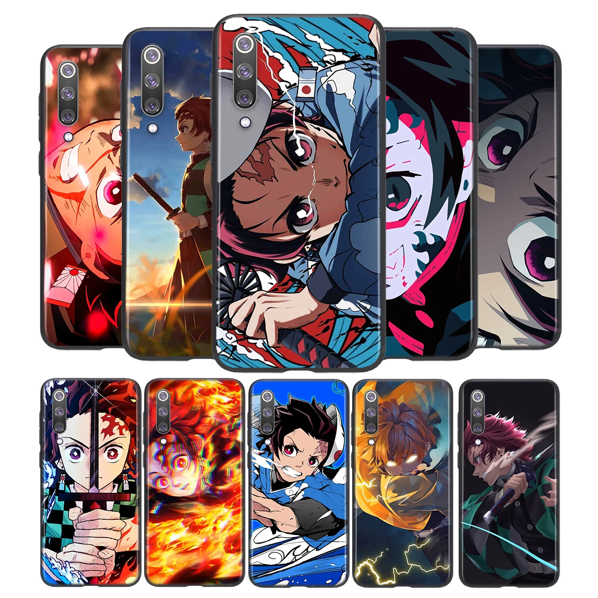 

Anime Demon Slayer Kamado For Xiaomi Mi 11i 11 10T 10i 9T 9 Note 10 Ultra Lite Pro 5G SE Black Phone Case Soft TPU Funda Capa
