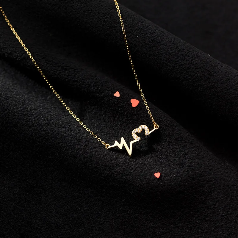 S925 серебро сердце ожерелье для женщин с защитой от холодного ветра в Корейском