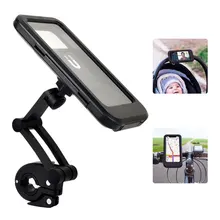 Adjustable Waterproof Bicycle Phone Holder 6.7Inch Motorcycle Mobile Cellphone GPS Holder Mount 360° Rotatable Anti-Shake Stable