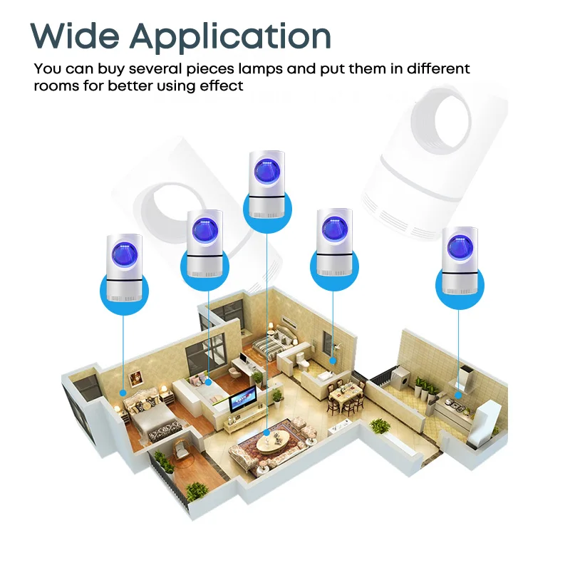 Электрическая USB лампа для уничтожения насекомых приманка комаров УФ