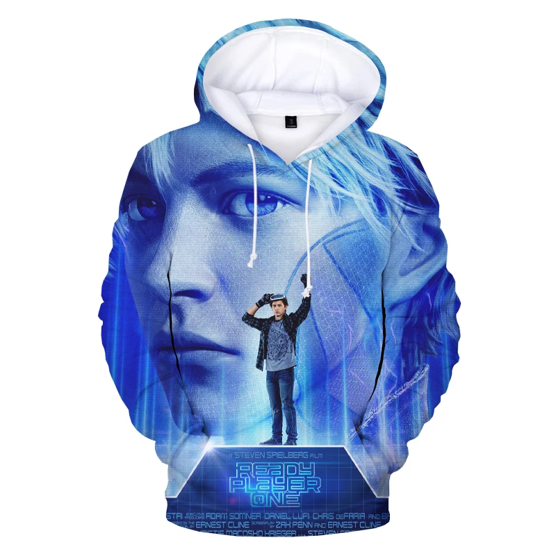 

2021 Newest Style Science Fiction Film Ready Player One 3D Printed Hoodies Unisex Fashion Casual Oversized Sweatshirts 2XS-5XL