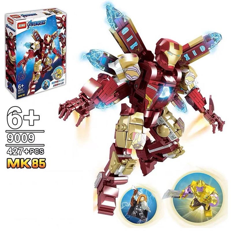 427 штук мести супер герой серии Железный человек модель строительные блоки Legoinglys