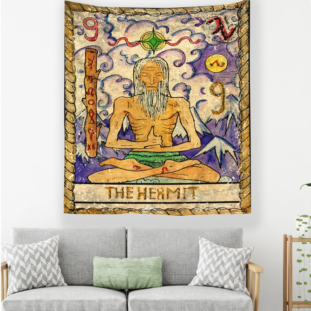 Гобелен с карточками Таро настенная ткань гобелен ведьмы индийское украшение
