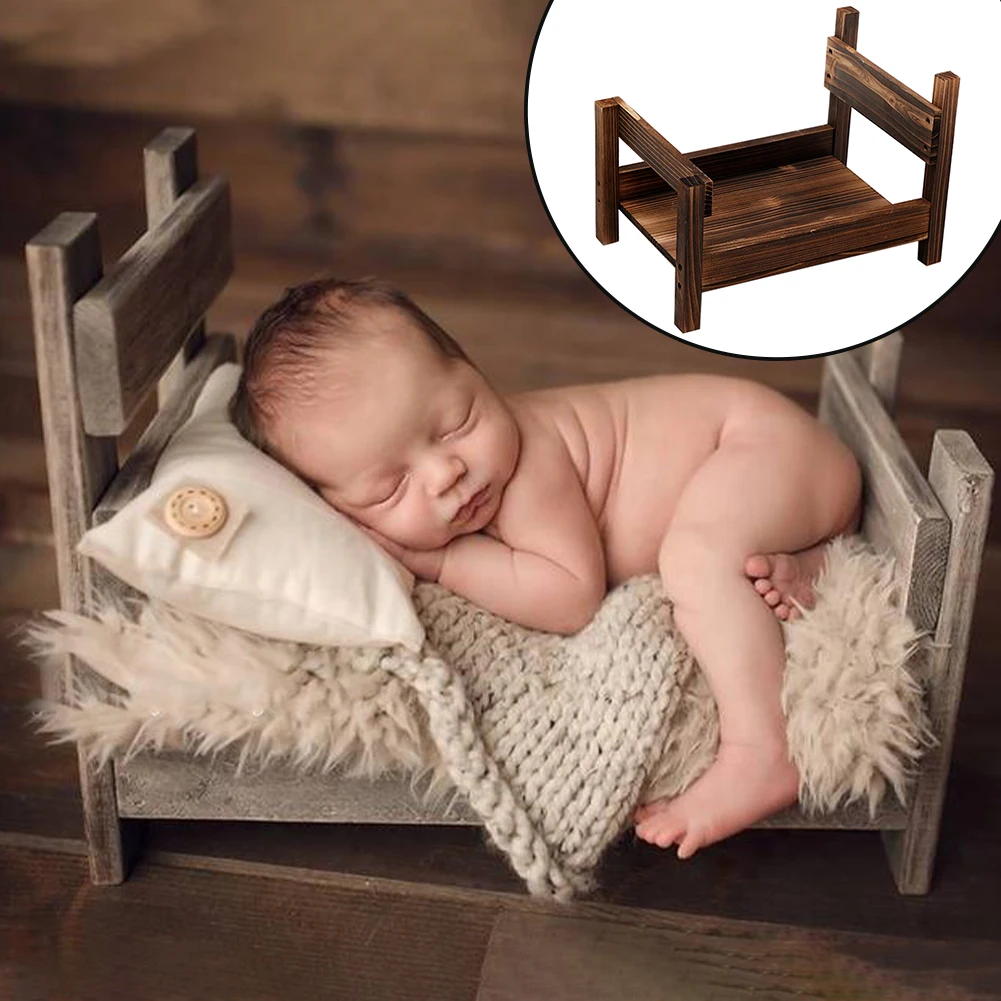 

Parent Child Studio Crib Posing Photo Shoot Multifunction Home Baby Wooden Bed Gift Bedroom Newborn Photography Props Background