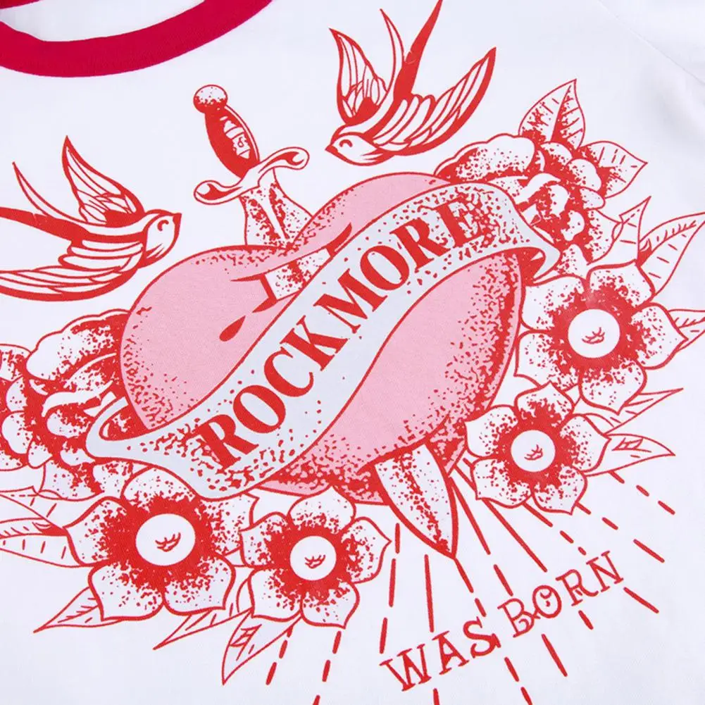 

Women Flower Bird Letters Print Crop Top Long Sleeve O Neck Slim T-shirt Blouse Woman Fashion Sexy 2020 Elegant Summer