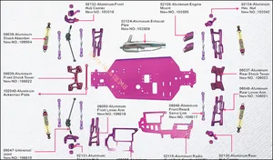 Запасные части HSP Warhead 110 комплекты обновления аксессуары для внедорожника Багги 94106 Nitro Power Baja алюминиевый Радиоуправляемый автомобиль CNC