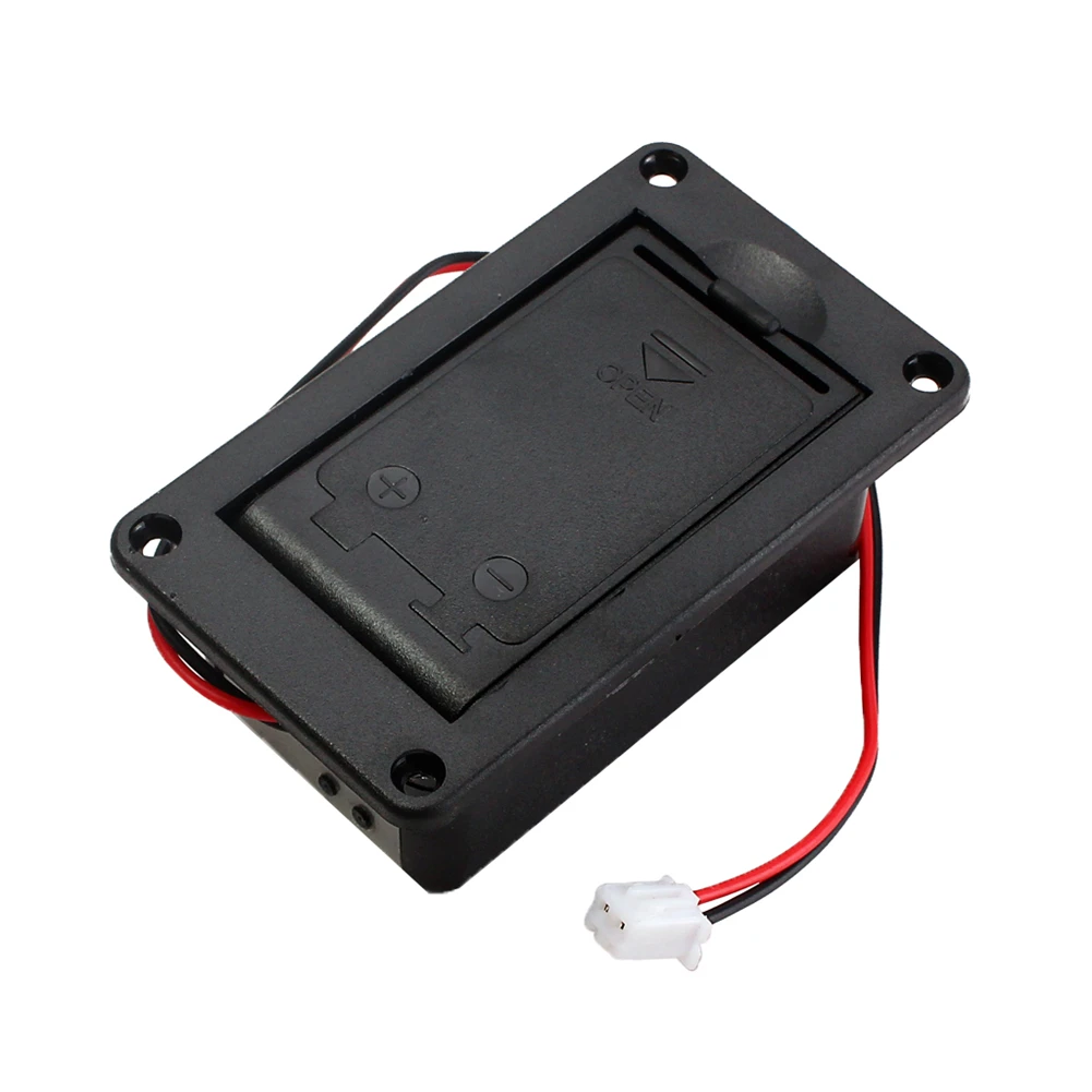 

1PC 9V Battery Holder Case Box Cover For Guitar Bass Active Pickup Connector 85DD