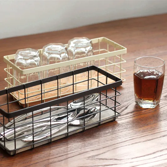 Винтажная креативная настольная корзина для хранения железный ящик органайзер