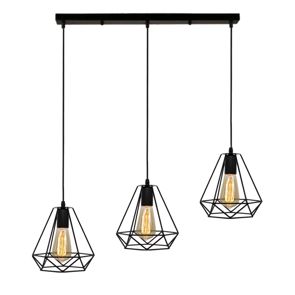 Скандинавская ретро люстра Ресторан Бар промышленная ветровая алмазная клетка