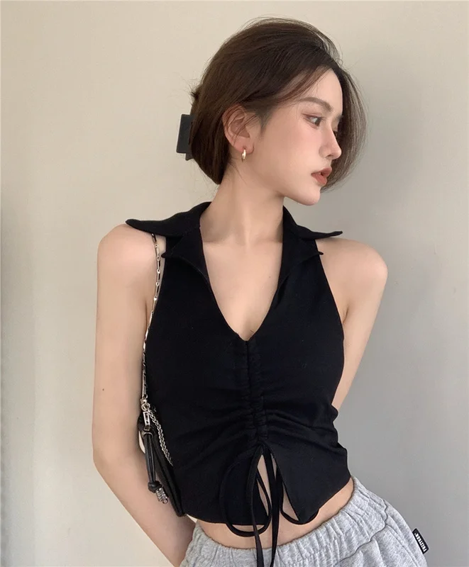 

Retro Sexy Design Black Short Hanging Rac
