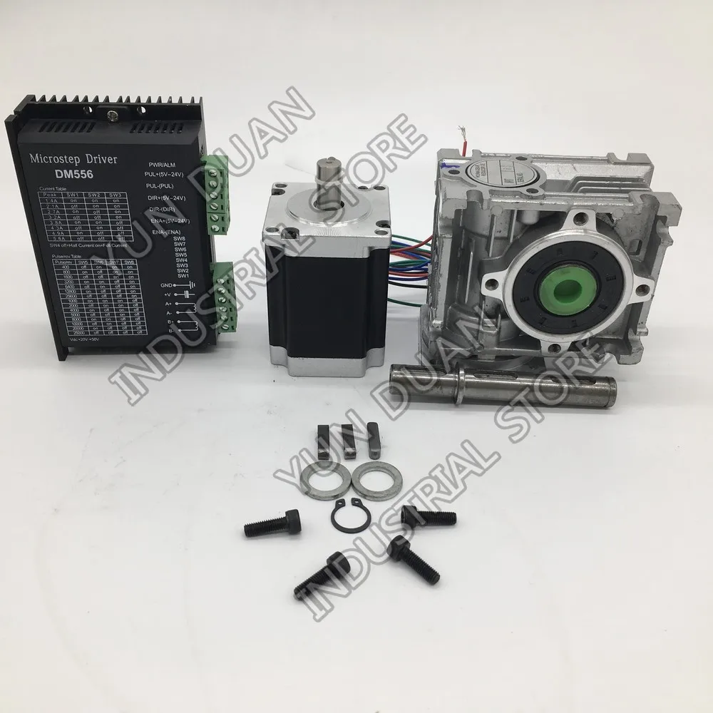 40:1 червячный редуктор RV030 скорости 14 мм на выходе + комплект Драйвер шагового