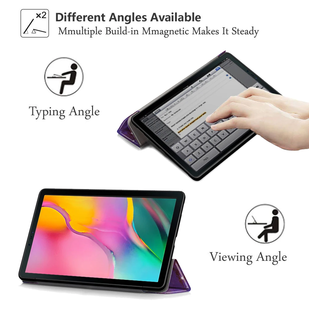 Чехол для samsung Galaxy Tab A 10,1 SM-T510/T515 планшет Регулируемая Складная подставка чехол для samsung Galaxy Tab A 10,1 чехол