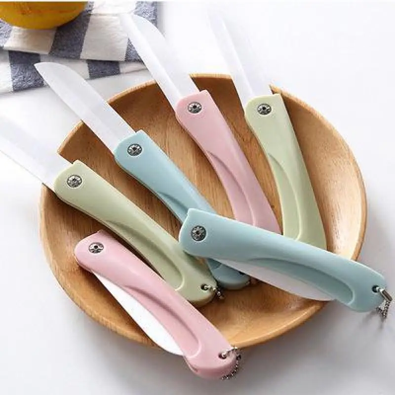 Portable folding ceramic fruit peeler household peeling melon kitchen cutting knife | Дом и сад