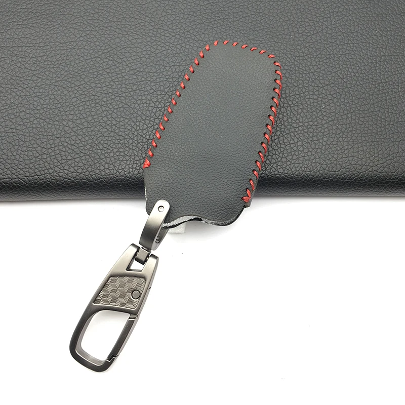 

New Styles Leather Remote Car Keychain Key Cover Case For Toyota Camry CHR Prius Corolla RAV4 Prado 2017 2018 Remote 3 buttons