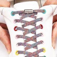 new colorful no tie shoe laces flat sneakers shoelaces elastic laces without ties kids adult quick lace for shoes rubber bands