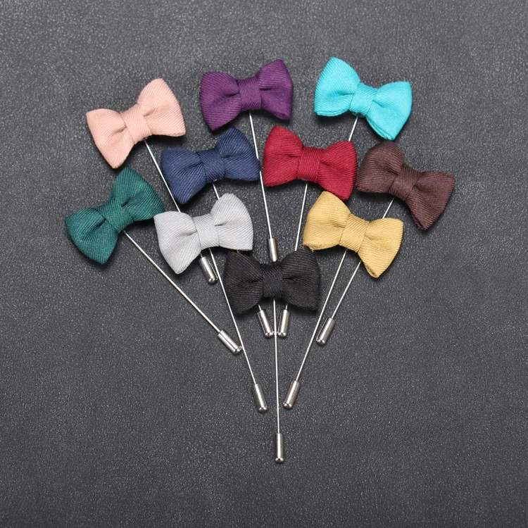 Linbaiway Handmade Bow Lapel Pin Brooch for Mens Vintage Fabric Stick Men Wedding Dress Bouquet Corsage | Украшения и аксессуары
