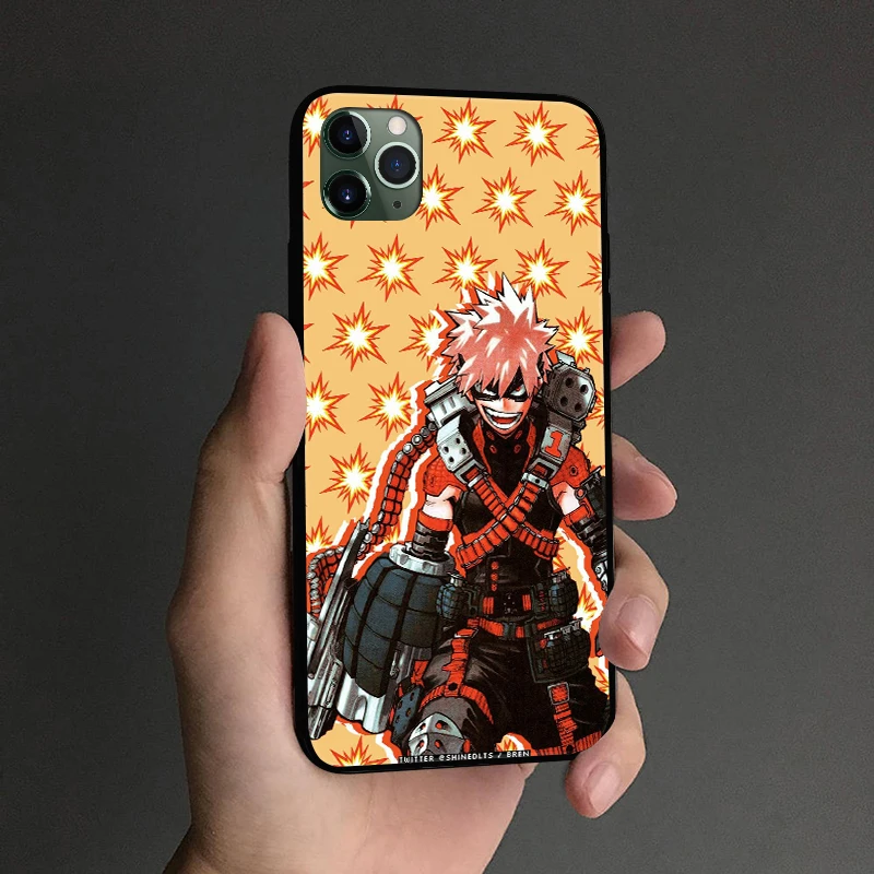 katsuki bakugo anime phone case cover shell for iphone se 6s 7 8 plus x xr xs 11 pro max samsung s note 8 9 10 20 plus ultra free global shipping