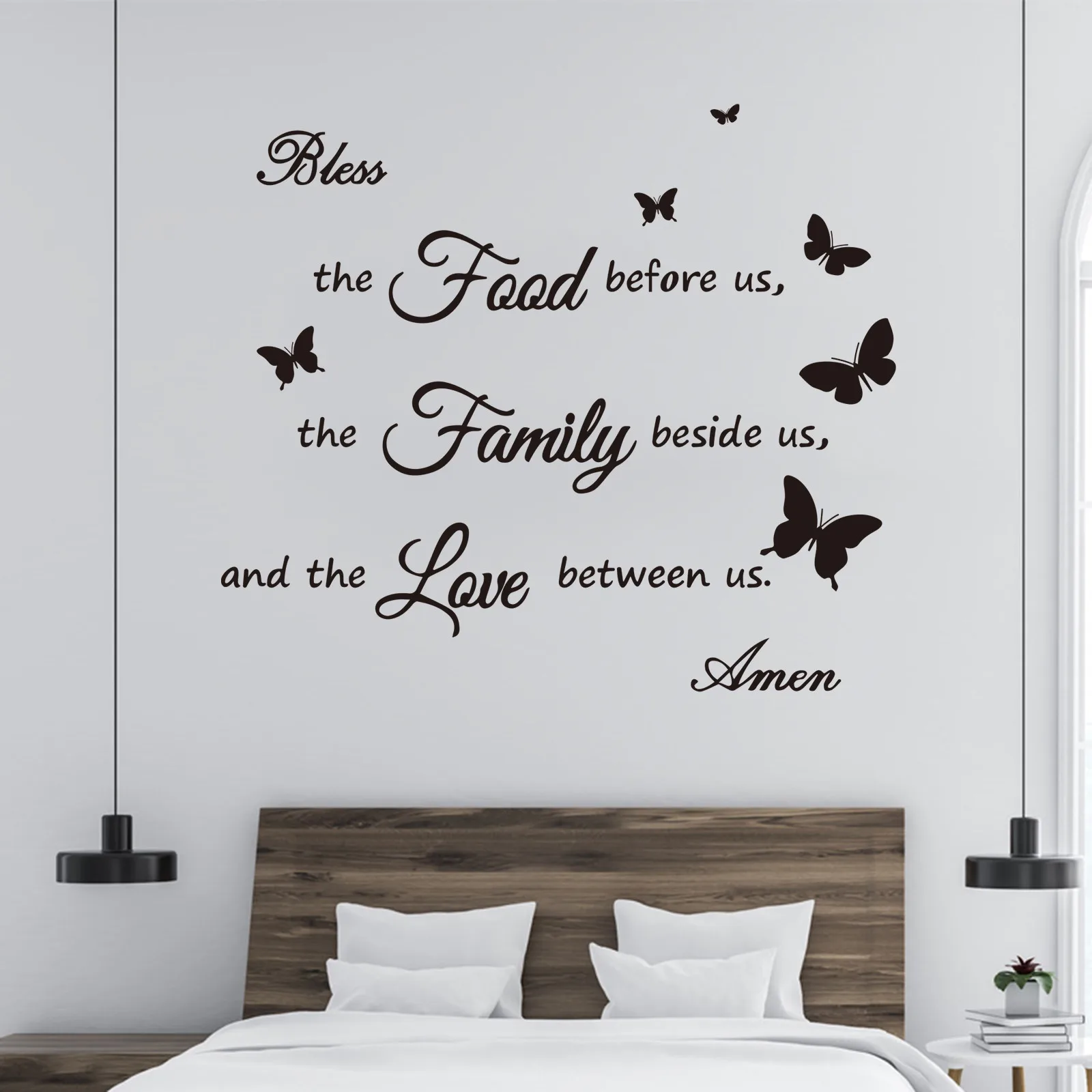 Кухня предварительно еды молитва стикер с пословицами декоротивная наклейка для