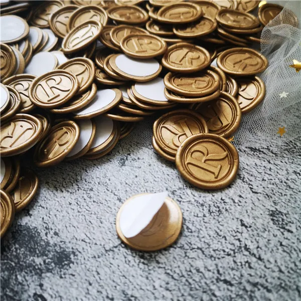 Индивидуальные инициалы с датой самоклеющиеся сургучная печать наклеек свадьба